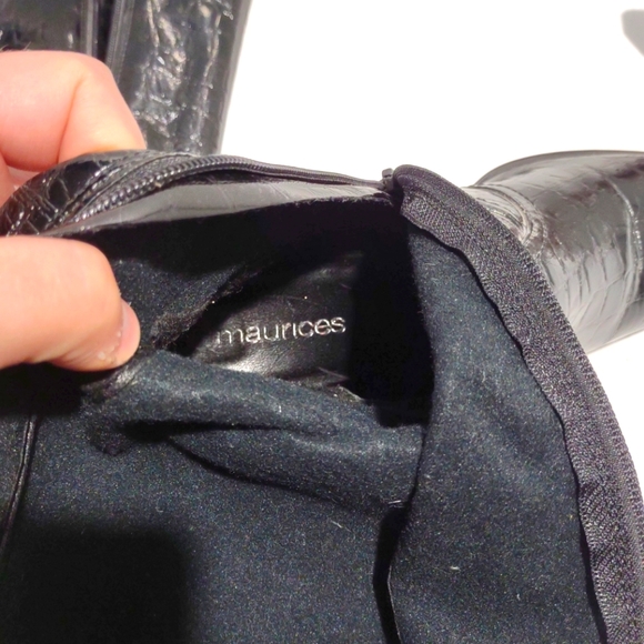 Maurice's Faux Leather Calf high heel boots. Size 10 Black - Picture 12 of 12